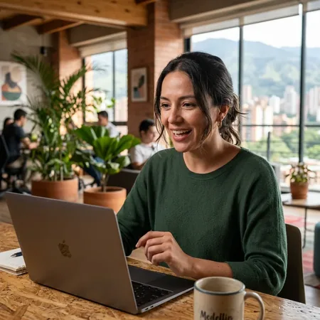 Asesora online brindando soporte y métricas a un comerciante local